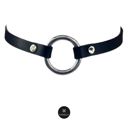 Petite Ines Leather Choker - Kanella Leather