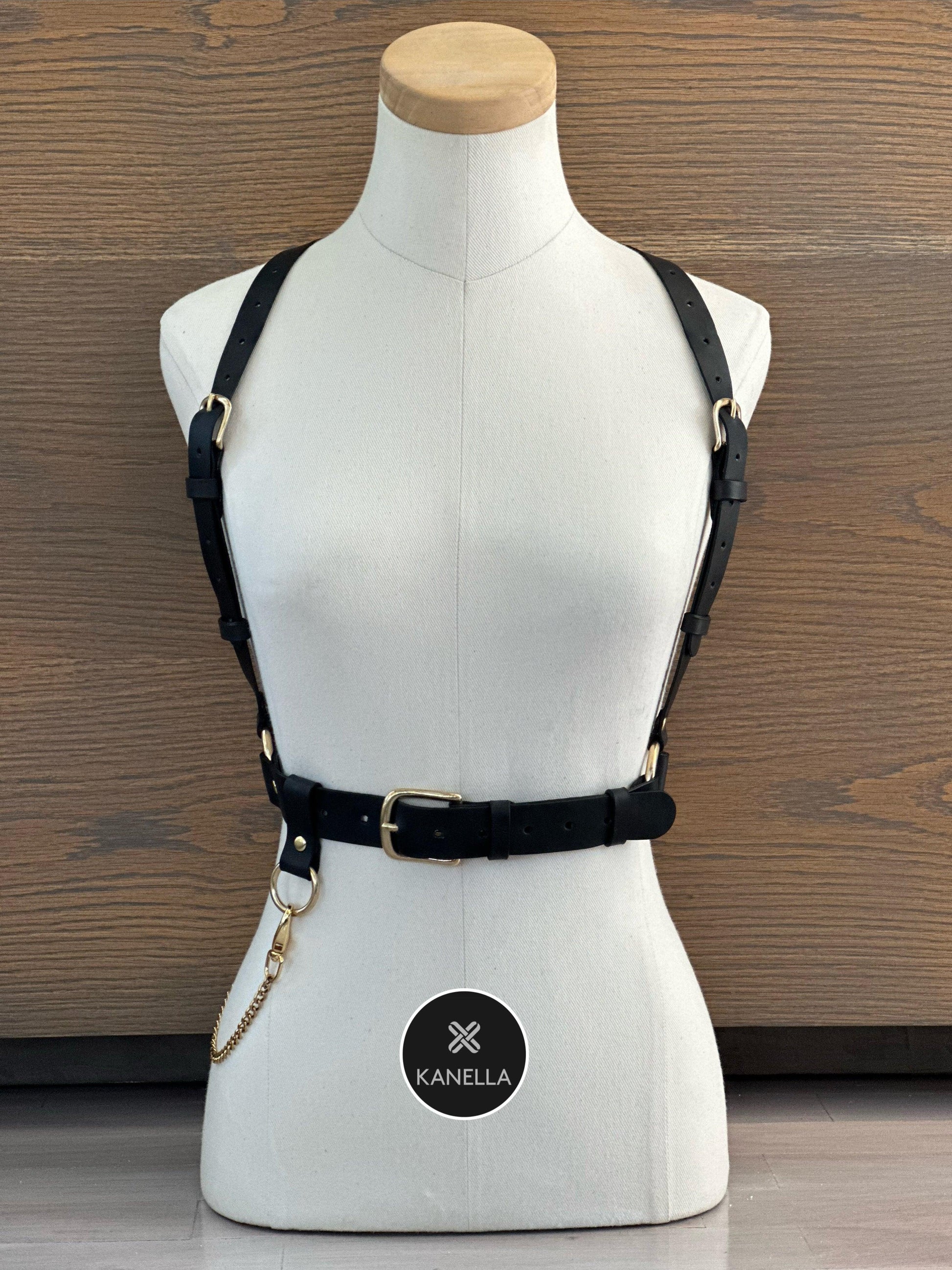 Isidora Chest Harness - Kanella Leather