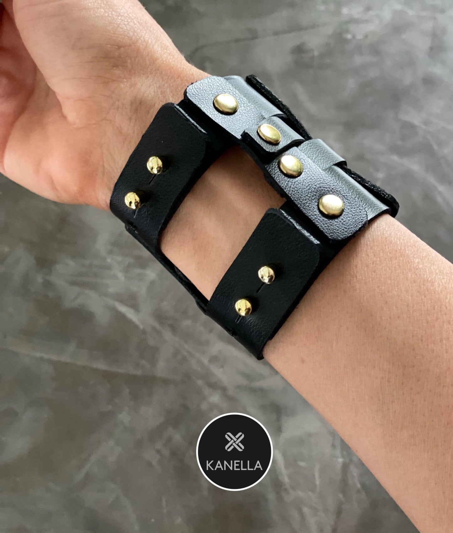 Metanira Cuff Bracelet - Kanella Leather